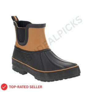 Waterproof Chelsea Rain Boots Cozy Lined Memory Foam Non-Slip Ankle